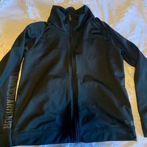 Youth XL Under Armour black zip up jacket coat sweater
